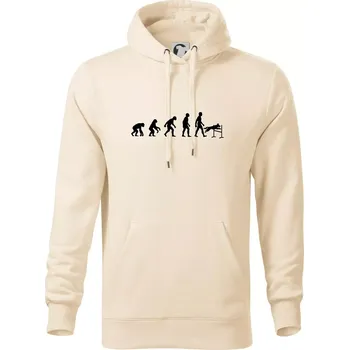 Pánská mikina Evoluce agility muž - Mikina pánská Cape s kapucí - 5XL ( Mandlová )