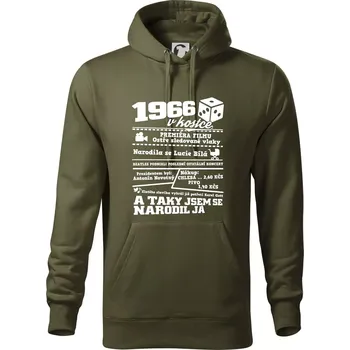 Pánská mikina 1966 v kostce - Mikina pánská Cape s kapucí - 4XL ( Military )