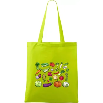Zelenina ze zahrádky - Taška bavlněná - 42 x 38 cm ( Limetková )