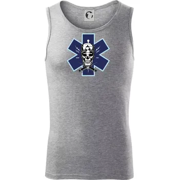 Lebka lékař - Tílko pánské Core - 2XL ( Tmavě šedý melír )