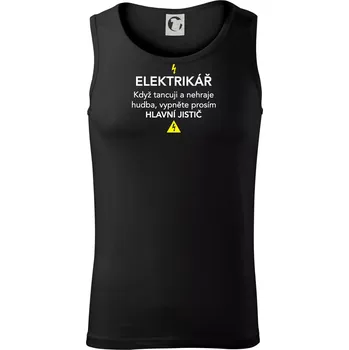 Elektrikář - hlavní jistič - Tílko pánské Core - XL ( Černá )