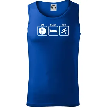 Eat sleep run čtverce - Tílko pánské Core - L ( Královská modrá )