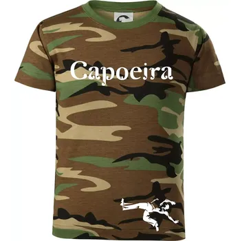 Chlapecké tričko Capoeira velký - Dětské maskáčové triko - 104-110cm / 3-4 roky ( Hnědý maskáč )