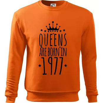 Pánská mikina Queens are born in 1977 - Mikina Essential pánská - S ( Oranžová )