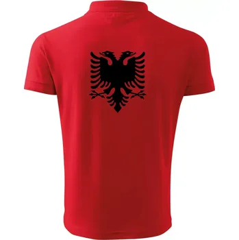 Pánská košile Albánie orlice - Polokošile pánská Pique Polo 203 - XL ( Červená )