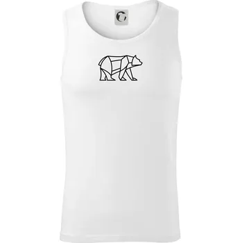 Geometrie lední medvěd chodící - Tílko pánské Core - S ( Bílá )