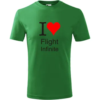 Chlapecké tričko Zelené dětské tričko I love Flight Infinite - barva zelená - velikost 8let