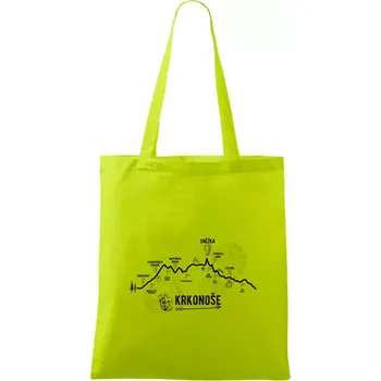 Profil Krkonoše - Taška bavlněná - 42 x 38 cm ( Limetková )