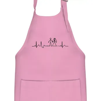 Kuchyňská zástěra EKG svatba - Dětská zástěra na vaření - Univerzální velikost ( Růžová )
