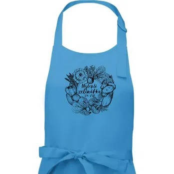 Kuchyňská zástěra Nejlepší zelinářka ve vsi - Dámská zástěra na vaření - Univerzální velikost ( Světlý tyrkys )