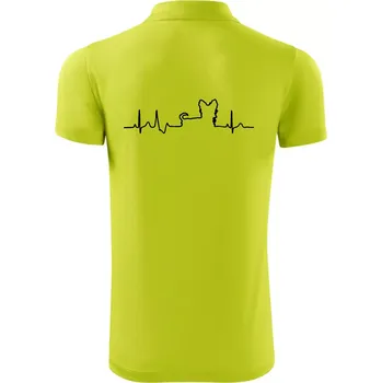 Pánská košile Jorkšírský teriér EKG - Polokošile Victory sportovní (dresovina) - M ( Limetková )