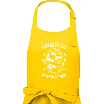 Kuchyňská zástěra Fueled By Fire - Pánská zástěra na vaření - Univerzální velikost ( Žlutá )