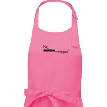 Kuchyňská zástěra In progress titul Bc. bakalář / bakalářka - Dámská zástěra na vaření - Univerzální velikost ( Růžová )