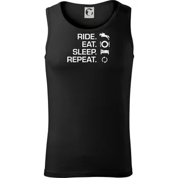 Pánské termoprádlo Ride Eat Sleep Repeat koně - Tílko pánské Core - M ( Černá )