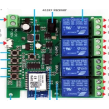 Relé TA4CH - WiFi smart switch AC DC 7-32V