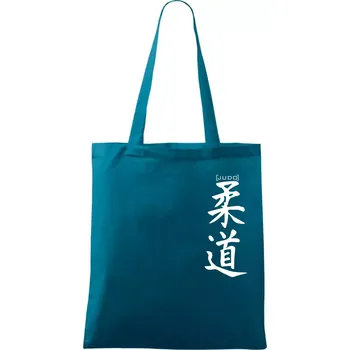Judo nápis japan - Taška bavlněná - 42 x 38 cm ( Petrolejová )