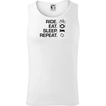 Ride Eat Sleep Repeat kolo - Tílko pánské Core - S ( Bílá )