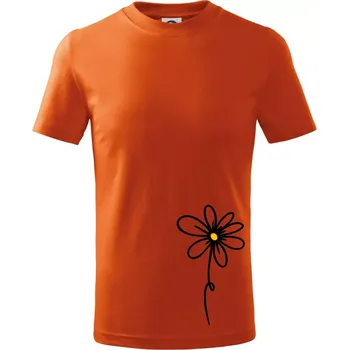 Chlapecké tričko Kopretina - dole na výšku - Tričko dětské bavlněné - 134 cm/8 let ( Oranžová )