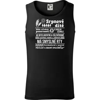 Narozeniny srpen - Tílko pánské Core - S ( Černá )