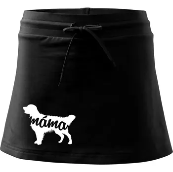 Dámská sukně Zlatý retrívr máma obrys - Sportovní sukně - two in one - M ( Černá )