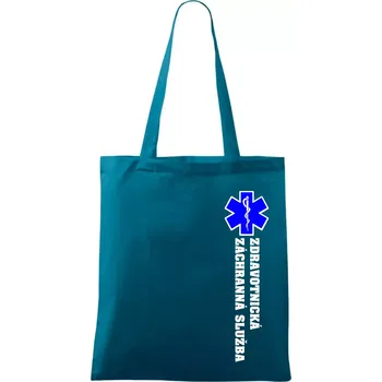 Hvězda života - zdravotnická záchranná služba - Taška bavlněná - 42 x 38 cm ( Petrolejová )