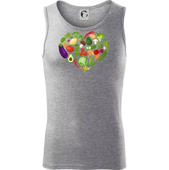 Zelenina Srdce - Tílko pánské Core - 2XL ( Tmavě šedý melír )