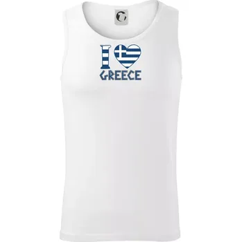 Pánské termoprádlo I love Greece - Tílko pánské Core - S ( Bílá )
