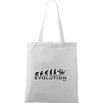 Evoluce lyžování - Taška bavlněná - 42 x 38 cm ( Bílá )
