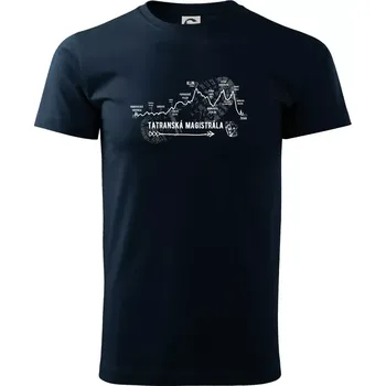 Profil Tatranská magistrála - Triko extra velké (5-8XL) - 7XL ( Námořní modrá (velmi tmavá - téměř černá) )