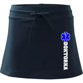 Dámská sukně Hvězda života - doktorka - Sportovní sukně - two in one - XS ( Námořní modrá (velmi tmavá - téměř černá) )