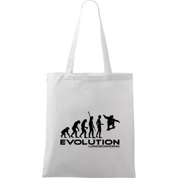 Nákupní taška Evoluce longboard jump - Taška bavlněná - 42 x 38 cm ( Bílá )