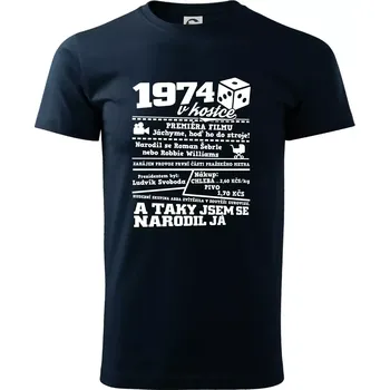 1974 v kostce - Triko extra velké (5-8XL) - 6XL ( Námořní modrá (velmi tmavá - téměř černá) )