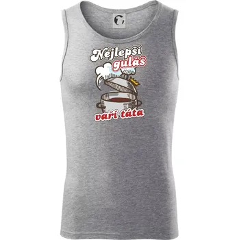 Nejlepší guláš vaří táta - Tílko pánské Core - L ( Tmavě šedý melír )