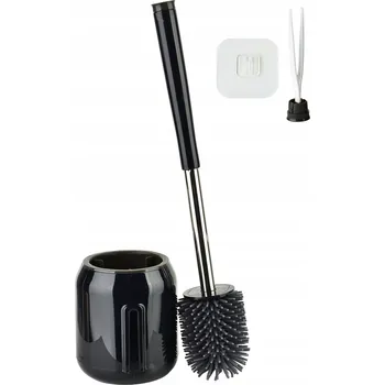 WC štětka WC kartáč EDA SILICONE černý TPR 11x44cm