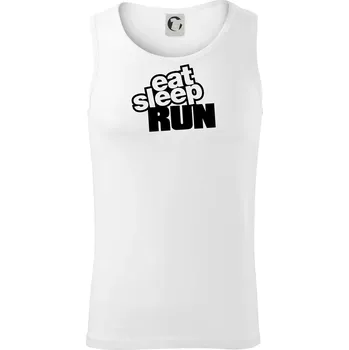 Eat sleep run velké - Tílko pánské Core - XL ( Bílá )