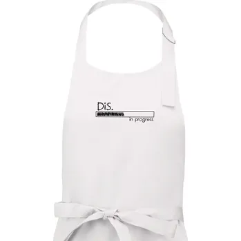 Kuchyňská zástěra In progress titul DiS. diplomovaný specialista - Dámská zástěra na vaření - Univerzální velikost ( Bílá )