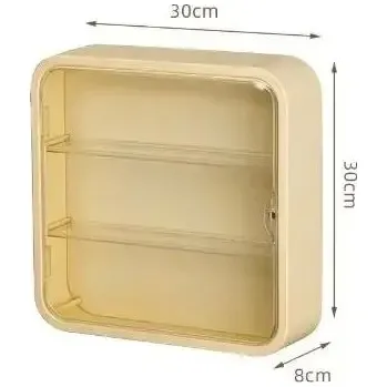 Držák na polici Nástěnná vitrína na figurky s magnetem | magnetický stojan, nástěnný držák - Krémově žlutá