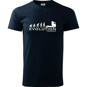 Evoluce trucker - Triko extra velké (5-8XL) - 8XL ( Námořní modrá (velmi tmavá - téměř černá) )