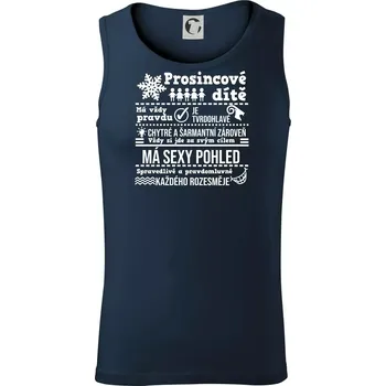 Narozeniny prosinec - Tílko pánské Core - 2XL ( Námořní modrá (velmi tmavá - téměř černá) )