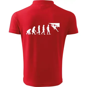 Pánská košile Evoluce bouldering - Polokošile pánská Pique Polo 203 - M ( Červená )
