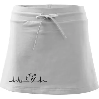 Dámská sukně EKG zelenina - Sportovní sukně - two in one - S ( Bílá )