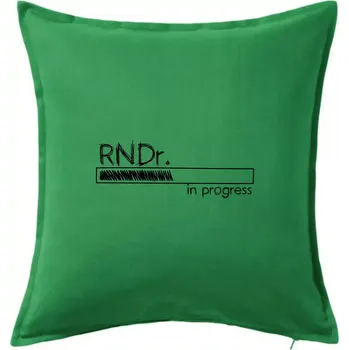 Polštář In progress titul RNDr. doktor / doktorka přírodních věd - Polštář 50x50 - 50x50 - Pouze potah ( Středně zelená )