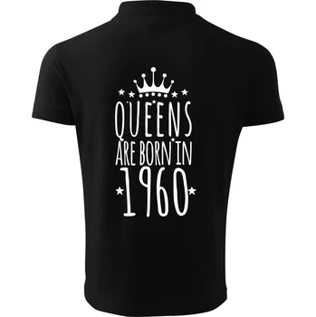 Pánská košile Queens are born in 1960 - Polokošile pánská Pique Polo 203 - M ( Černá )