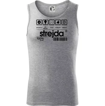 Čárový kód strejda - Tílko pánské Core - S ( Tmavě šedý melír )