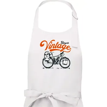 Kuchyňská zástěra Bicycle Vintage - Dámská zástěra na vaření - Univerzální velikost ( Bílá )