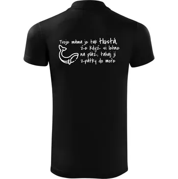 Pánská košile Tvoje mama je tak tlustá - moře - Polokošile Victory sportovní (dresovina) - 2XL ( Černá )