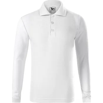MALFINI Dětská směsová polokošile s dlouhým rukávem Barva: Bílá, Velikost: 158 (12 let)
