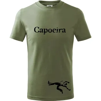 Capoeira velký - Tričko dětské bavlněné - 104-110cm / 3-4 roky ( Khaki )