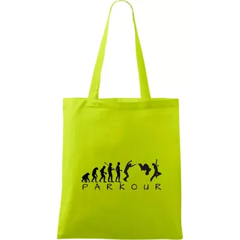 Parkour evoluce - Taška bavlněná - 42 x 38 cm ( Limetková )