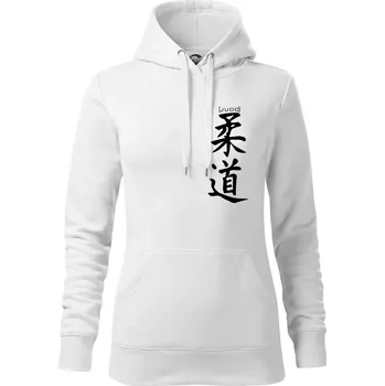 Dámská mikina Judo nápis japan - Mikina dámská Cape s kapucí - S ( Bílá )